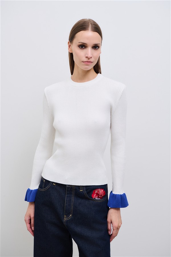 COMBOS 029 SOHO KNIT BLOUSE WHITE